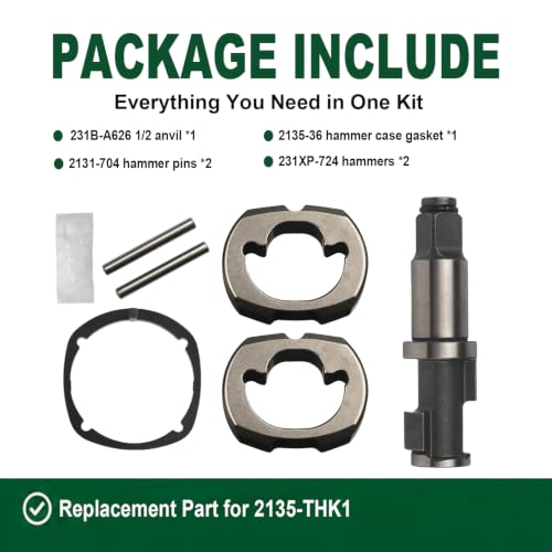 2135-THK1 Hammer Rebuild Kit, Compatible with 2135Ti 2135QTi Pneumatic Impact Wrench, Professional Replacement Repair Parts
