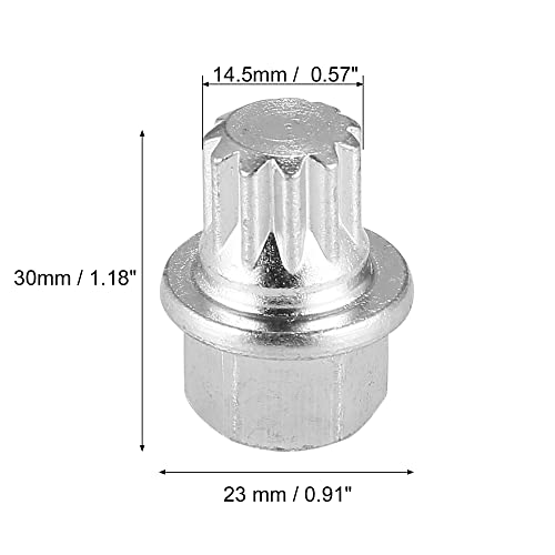 X AUTOHAUX ABC1/11PT Car Wheel Lock Lug Nut Anti Theft Wheel Lock Nut Screw Removal Key for VW for Audi - size: 1/11PT