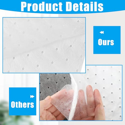 50 Pack Oil Absorbent Pads, Oil Spill Mat, 9.8 x 13 Inch, White | Weight Dimpled Oil Absorbing Sheets, Universal Absorbing Mat, Leak and Spill Cleanup Pads for Home Garage Basement