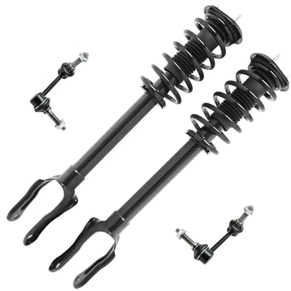 Detroit Axle - 3.6L Front Struts Sway Bars for 2011-2015 Grand Cherokee Dodge Durango, 2012 2013 2014 Struts with Coil Spring Assembly Sway Bar End Links Replacement Suspension Kit - size: 4QS50684/ sway kit
