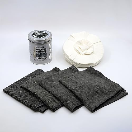 Flitz Car Buffing Kit (Basic) - USA-Made Car Care Kits for Vehicles - Includes 1lb Polish, 5" Buff Ball & 4 Microfiber Cleaning Cloths - Car Polishers and Buffers Kit to Remove Rust, Oxidation, & More - style: Show Special: Mini Kit