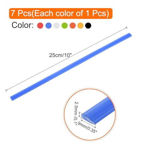 MECCANIXITY 7pcs 10 Inch Plastic Welding Rods HDPE Welding Strips Welder Rods for Plastic Welder,Car Bumper, Kayak Repair