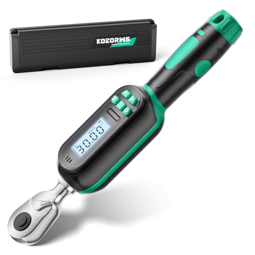 1/4" Drive Digital TorqueWrench, 1.11-22.13 Ft.lb/1.5-30 Nm, Preset Value, Buzzer/LED, ±2% Accuracy, for Gunsmithing, Bike & Motorcycle Maintenance - size: 1.1-22.1 Ft-lb/1.5-30 Nm, style: 1/4-Inch