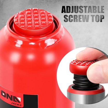 DNA Motoring 12 tons / 24000 lbs Lifting Automotive Welded Hydraulic Bottle Jack for Repair Vehicle, Pickup, Truck, w/Manual Handle, Red,TOOLS-00360 - color: red, style: 12 ton