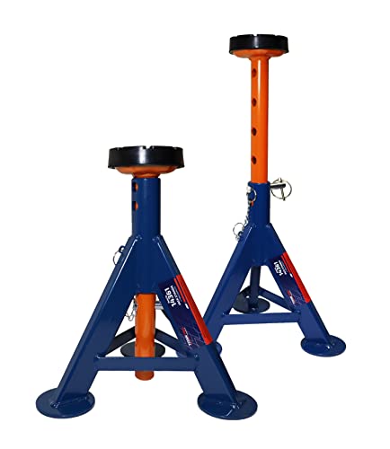 AME INTL 14361 4-Ton Heavy-Duty Flat Top Jack Stands (Pair) – Safety Support for Trucks, SUVs, and Vans