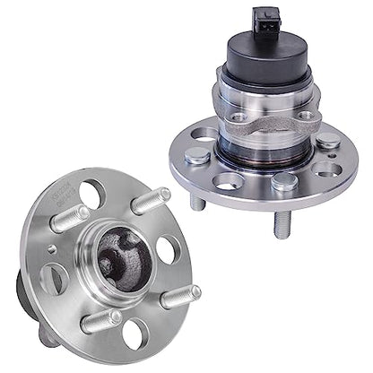 Detroit Axle - 4pc Steering Knuckles Kit for 06-11 Hyundai Accent [4-Wheel ABS], 2 Front Steering Knuckles & Wheel Bearing Hubs 2 Rear Wheel Bearing and Hubs 2006 2007 2008 2009 2010 2011 Replacement - size: 4UW48689/Kit