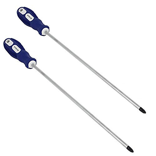 Phillips Screwdriver, 12 Inch Long Magnetic Tip Cross Head 6mm Screwdriver (2 Pack)