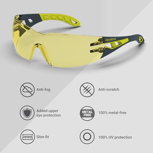 HexArmor MX200S Safety Glasses - color: Amber / Trushield