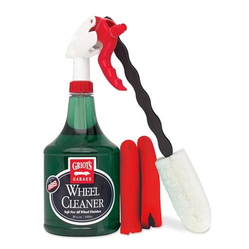 Griot's Garage Wheel Cleaning Kit, Includes Wheel Cleaner, Long-Reach Scrubbing Wheel Brush, and Two Mitts, 11224