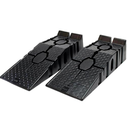 Car Ramps for Oil Changes, 6.7" Lift, 2.5 Ton(5500LB Capacity) | 15° Low Profile Slope, 1.9" Overrun Stopper, Anti-Slip Diamond Texture, Stackable Storage, Cars SUVs Trucks
