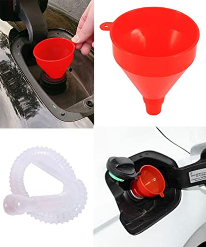 Funnels for Automotive Use,Plastic Small Funnel for Oil Change,Flexible Funnel with Long Hose for Gas,Fuel,Gasoline,Water,Fluid,Liquid Transmission