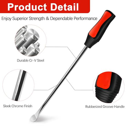 14.5" Tire Spoons Tool Set for Motorcycles Dirt Bike Lawn Mowers Iron Installation,3 Pcs Tire Bar Removal Mounting 10 Pcs Valve Cores,Rim Protector,Valve Changer Kit