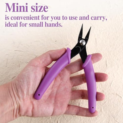 SPEEDWOX Long-Nose Pliers 5.5" Mini Tweezer Nose Pliers Chain Nose Plier Flat Nose Specialty Pointed Nose Micro Plier With Smooth Jaws 1mm Diameter Tip Small Jewelry Making Needle Nose Plyers - size: 5.5" Chain Nose