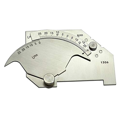 RIVERWELD Bridge Cam Gauge Welding High-Low Misalignment SK-8 Metric | Checks Depth of Undercut or Pitting Fillet Weld Length or Throat Size Angle of Preparation - style: SK-8 Metric