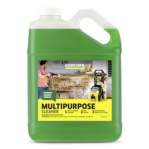 KÄRCHER Multi Purpose Pressure Washer Detergent, Highly Concentrated | Removes Dirt and Grime from Fences, Siding, Patios, Driveways, Sidewalks, Concrete and More, Makes up to 40 gal of Cleaner - style: Multi Purpose Cleaner