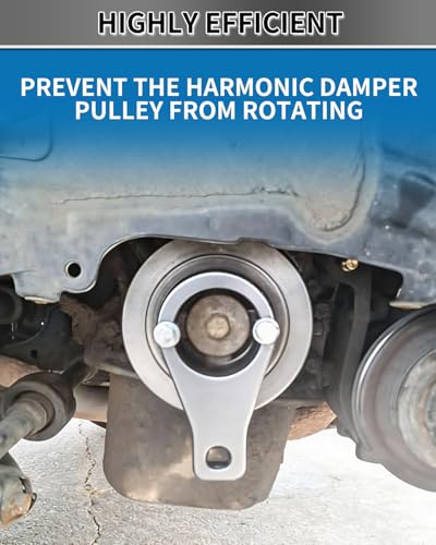 DPTOOL Crankshaft Pulley Holder Harmonic Damper Pulley Remove Tool Compatible with Toyota Lexus 3.0 L6, 3.0 V6, 3.3 V6, 4.0 V8, 4.3 V8