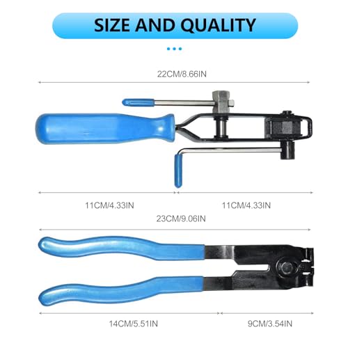CV Joint Axle Boot Clamp Pliers, Automotive CV Boot Clamps Tool Set, Hose Clamp Pliers and Ear Clamp Pliers for CV Axle Clamp Tool, Suitable for Vehicles ATV UTV boot Clamps (Blue) - color: Blue
