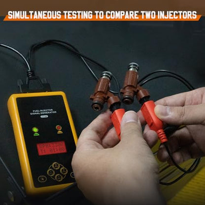 Fuel Injector Tester and Cleaner,12V&70V Fuel Injector Cleaner Kit for GDI,Adjustable Pulse Width RPM & Time,Suitable for Ordinary and High-Pressure Fuel Injectors, CT60