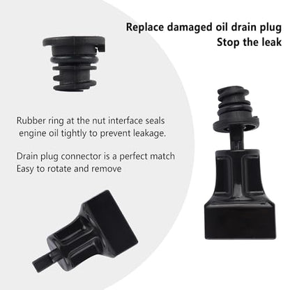6PCS Car Engine Oil Drain Plug with Oil Drain Plug Removal Tool Replacement OEM#06L103801,Compatible with Volkswagen Audi,Perfect Replacement for Oil Drain Plug Car Accessories