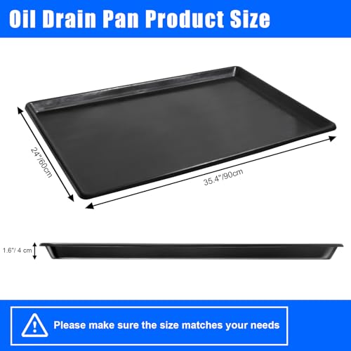3 Pack Extra Large Oil Drip Pan, 35.4 x 24 x 1.6 in Oil Change Drain Pan, Plastic Oil Drip Tray for Under Car, Oil Catch Pan Tray for Garage, Fridges, Washing Machines, Cat Litter Box Bottom - size: 3 Pack