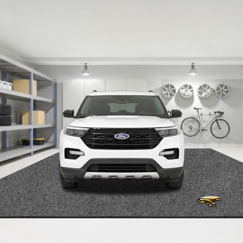 Garage Floor Mat 7'4"x17' Garage Mats for Floor Under Car,Absorbent Oil | Waterproof Garage Flooring Parking,Non-Slip Self-Grip Backing,Contain Liquid,Protect Surface from Oil Drip,Washable Reusable - size: Garage Floor Mat 7'4'' x 17'-1PK