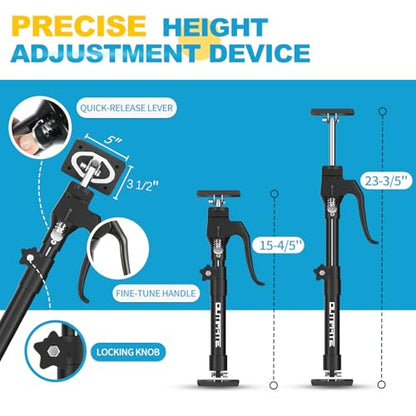 Third Hand Support Pole Heavy Duty, Cabinet Jacks for Installing Cabinets with 200 LBS Capacity and Expand from 15-4/5 to 23-3/5 in, 2-PC - size: Short 2pcs（15.75 ~ 23.6 inches）