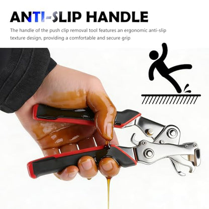 2026 Upgraded Car Clip Pliers and Disassembly Tool,Heavy Duty Clip Removal Pliers,Spring Loaded Car Clips Remover Tool with Non-Slip Grip for Detaching Dashboard Clips Fasteners - color: Upgrade Red