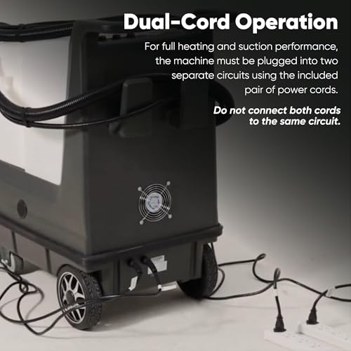 Dapper Commercial Box Carpet Extractor with 13" Motorized Brush Head, Hot Water Extraction, Strong Suction and 14.5/10.5 Gal Tanks — Ideal for Hotels, Offices, & Commercial Cleaning - size: 14.5 Gal - Hot Water Extraction