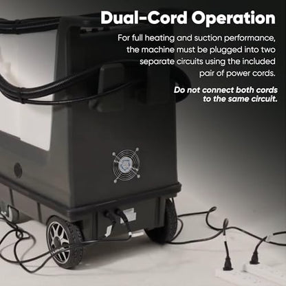 Dapper Commercial Box Carpet Extractor with 13" Motorized Brush Head, Hot Water Extraction, Strong Suction and 14.5/10.5 Gal Tanks — Ideal for Hotels, Offices, & Commercial Cleaning - size: 14.5 Gal - Hot Water Extraction