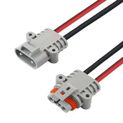 Waterproof Anderson 50A connector, Anderson Jumper Cable Plug Connector kit, Battery Quick Connect/Disconnect, 8AWG 30cm Cable, Can Be Used For Car, Truck, RV, Outdoor Cable connection. (Ads FS) - size: Anderson 50A Waterproof Connector