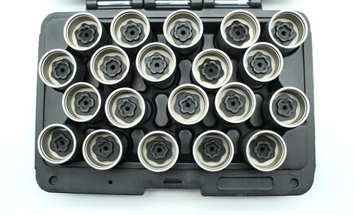 TMAX 20pc Anti-Theft Wheel Lug Nut Removal Socket Key for Volvo Set B - size: 20pc Set B