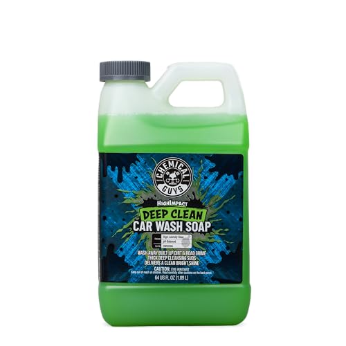 Chemical Guys, High Impact Deep Cleaning Car Wash Soap, High Suds, 64 oz | High-lubricity suds lift dirt and grime from paint, wheels and exterior, gentle in cannons or buckets, bubble gum scent - size: 64 Fl Oz (Pack of 1)