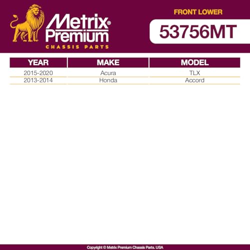 Metrix Premium Chassis Parts - Front Lower Ball Joint Fits 2015-2020 Acura TLX, 2013-2014 Honda Accord, Replacement K500315, Made in Europe