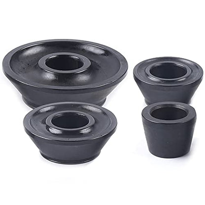4PCS Universal Wheel Balancer Standard Taper Cones Kit Wheel Balancer Cone Set for 40mm Shaft,Steel Tire Balancer Adapter Cone Set for Car SUV Truck with Hub Bore 1.77"-5.39" Black (40mm) - size: 40mm