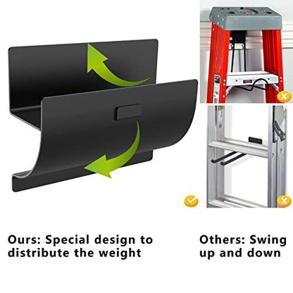 Heavy-Duty Ladder Hanger-Wall Mount Ladder Hook-Garage Wall Wheelbarrow Hangers-4 Pack - size: 4 P