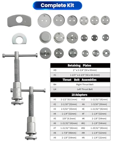 ATPEAM 24PCS Brake Caliper Compression Tool, Heavy Duty Caliper Compressor Kit, Brake Spreading Tool - color: blue
