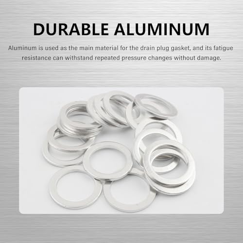 580PCS Car Oil Drain Plug Gasket Kit,Oil Crush Washer Assortment with 18 Dimensions Includes M6/M8/M10/M12/M14/M16/M18/M20/M22/M24 for Sealing,Practical Car Accessories Gasket Kit
