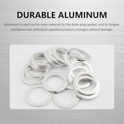 580PCS Car Oil Drain Plug Gasket Kit,Oil Crush Washer Assortment with 18 Dimensions Includes M6/M8/M10/M12/M14/M16/M18/M20/M22/M24 for Sealing,Practical Car Accessories Gasket Kit