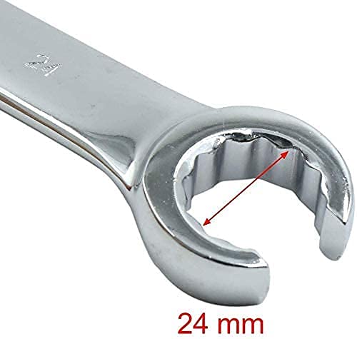 Heyiarbeit Flare Nut Wrench, 24mm x 27mm Metric Double Open End, 3Pcs - size: 24*27mm, style: 3PCS