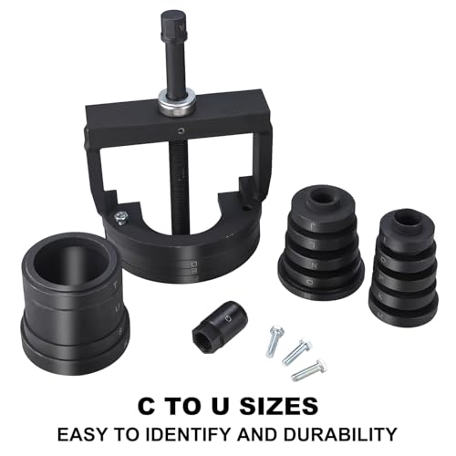 Master Wheel Hub & Bearing Remover & Installer Set, C to U Sizes Back and Front Wheel Bearing Removal Tool Kit, Fits for Most Front-Wheel Drive Vehicles