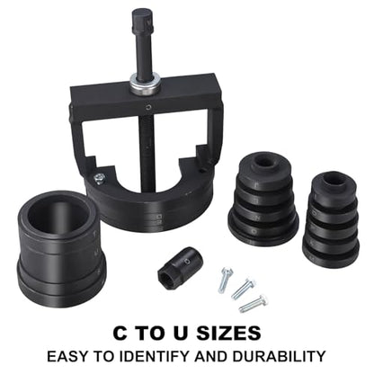 Master Wheel Hub & Bearing Remover & Installer Set, C to U Sizes Back and Front Wheel Bearing Removal Tool Kit, Fits for Most Front-Wheel Drive Vehicles