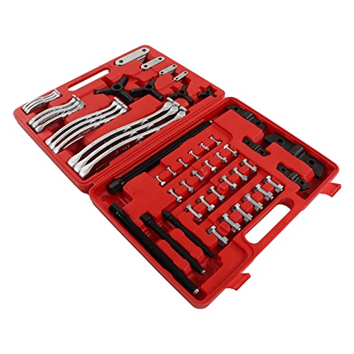 Aramox Bearing Separator Set CRV Gear Hub Puller Kit 72pcs with 2 and 3 Leg Pullers 3in 4in 6in 8in for Auto Repair Mechanics Removing Pulleys Sprockets Bearings