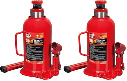 BIG RED 20 Ton (40,000 LBs) Torin Welded Hydraulic Car Bottle Jack for Auto Repair and House Lift, Red, TAM92003B (Pack of 2) - size: 20 Ton（40,000 lbs） (Pack of 2), style: 20 Ton（40,000 lbs）Standard