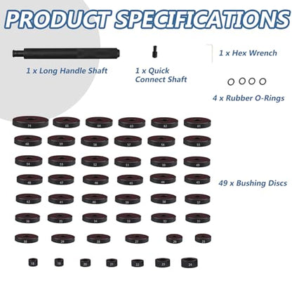 52 in 1 Custom Bushing Driver Set Custom Bushing Bearing & Seal Driver Set Installer Bush Removal Puller Bearing Press Tool Kit Transmission Wheel Axle Bearing Race Seal