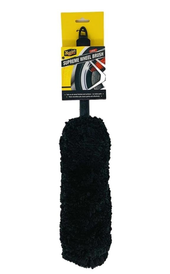 Meguiar's X1902EU Supreme Microfibre Wheel Brush, Medium, Completely Safe Wheel Cleaning, Black - size: Medium