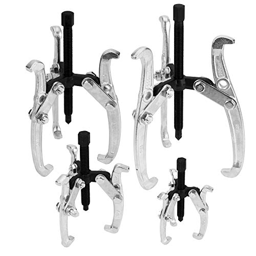 3-Jaw Gear Puller 4-Piece Set – 3”, 4”, 6”, 8" – Removal Tool Kit for Slide Gears, Pulley, and Flywheel - size: 4-pieces (3", 4", 6", 8")