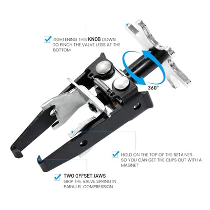 SMOTIVEPRO Overhead Valve Spring Compressor Tool Universal Automotive Engine Valve Spring Removal Tool - size: Universal Overhead Valve Spring Compressor