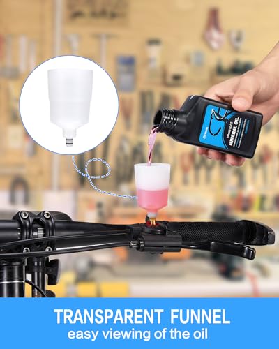 Brake Bleed Kit for SHIMANO Hydraulic Brakes. Bicycle Hydraulic Brake Bleed Kit Including 150ML Mineral Oil Brake Fluid and Step by Step Instructions.