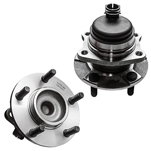 Detroit Axle - Pair Rear Wheel Bearing Hub Assembly for 2001-2007 Chrysler Town & Country, 2001-2003 Voyager, 2001-2007 Dodge Caravan/Grand Caravan FWD 5 Lugs with 4-Wheel ABS - style: 512169 x2/Pair