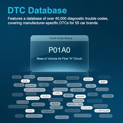 Veepeak Car OBD2 Scanner Diagnostic Tool, Check Engine Light Code Reader | Read & clear engine codes with 40,000+ DTC definitions, live data, 12V battery voltage, phone report print & carrying case